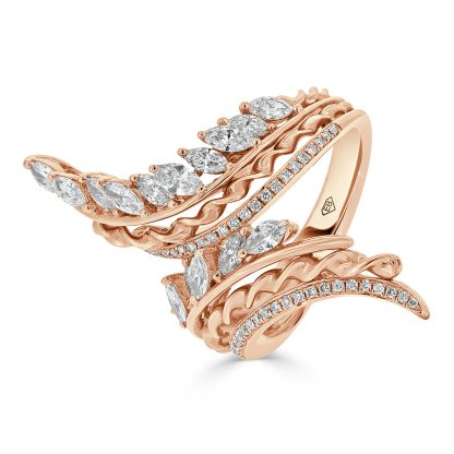 Rose Gold Diamond Dress Ring