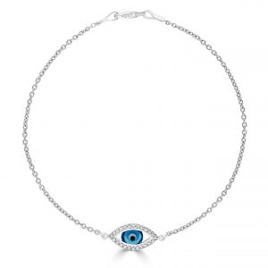 Evil Eye Bracelet with Cubic Zirconia's.