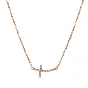 Cross Design Chain with Cubic Zirconia's.