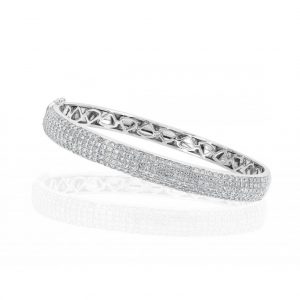 White Gold Diamond Bangle