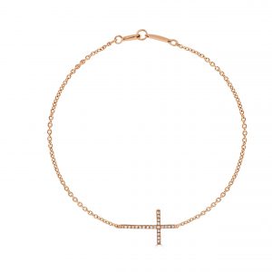 Gold Cross Diamond Bracelet