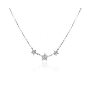 Cluster Diamond Stars Necklace