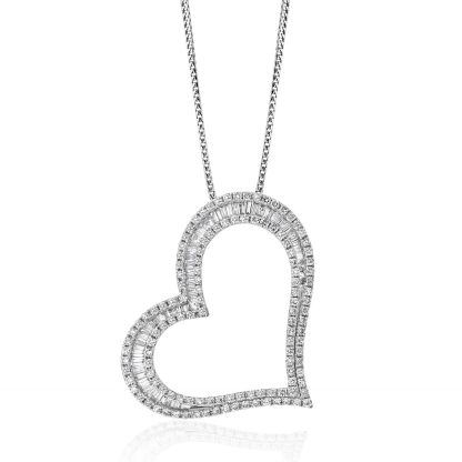 Diamond pendant heart shape