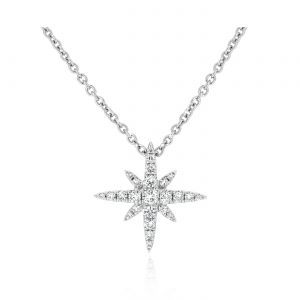 White Gold Brilliant Diamond Star Pendant