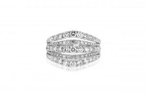 5 Row White Gold Ring