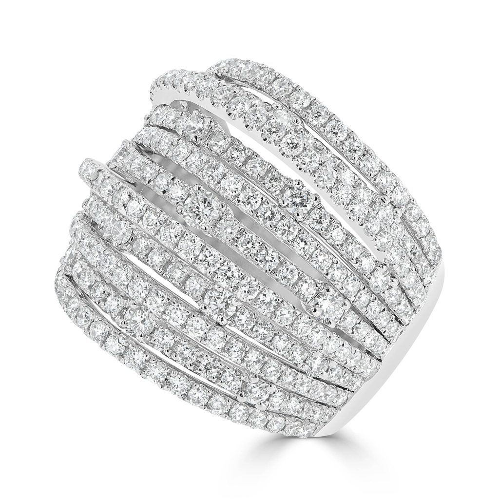Diamond Claws Set Split Dress Ring