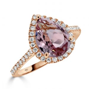 Pear Shaped Morganite Ring