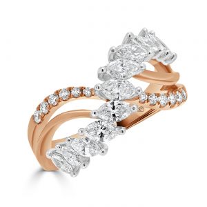 Infinity ring with Marquise Diamonds