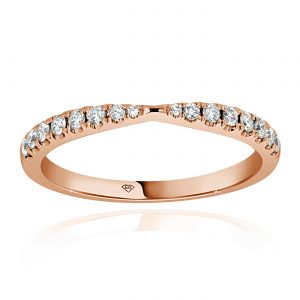 White Diamonds Pinch Wedding Band