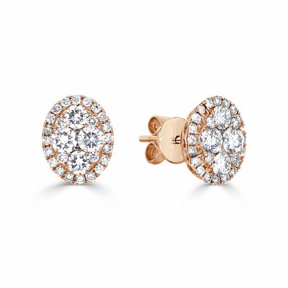 Round Diamond Stud Earrings