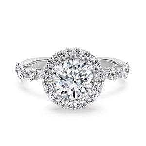 Round Diamond Engagement Ring with Halo