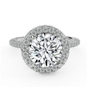 Round Diamond Engagement Ring with Halo