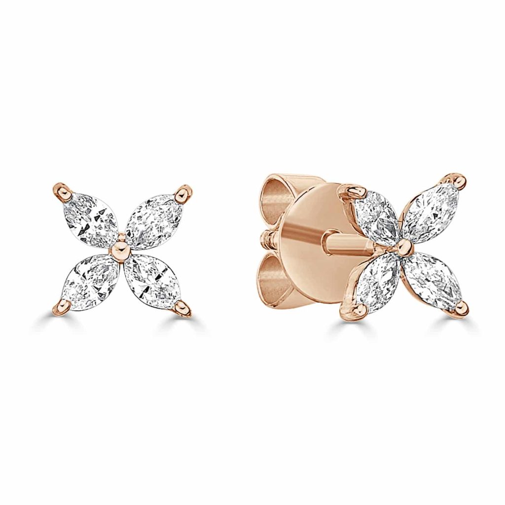 Marquise Flower Engagement Ring