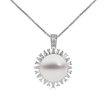 Pearl and Diamond Pendant