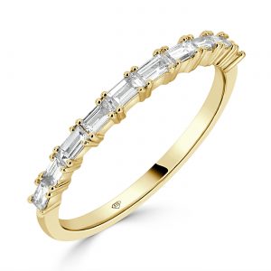 Claws Baguette Wedding Ring