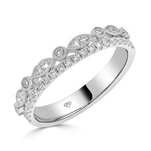Milgrain Marquise And Round Diamond Ring