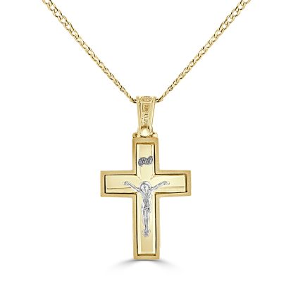 Two Tone Gold Cross