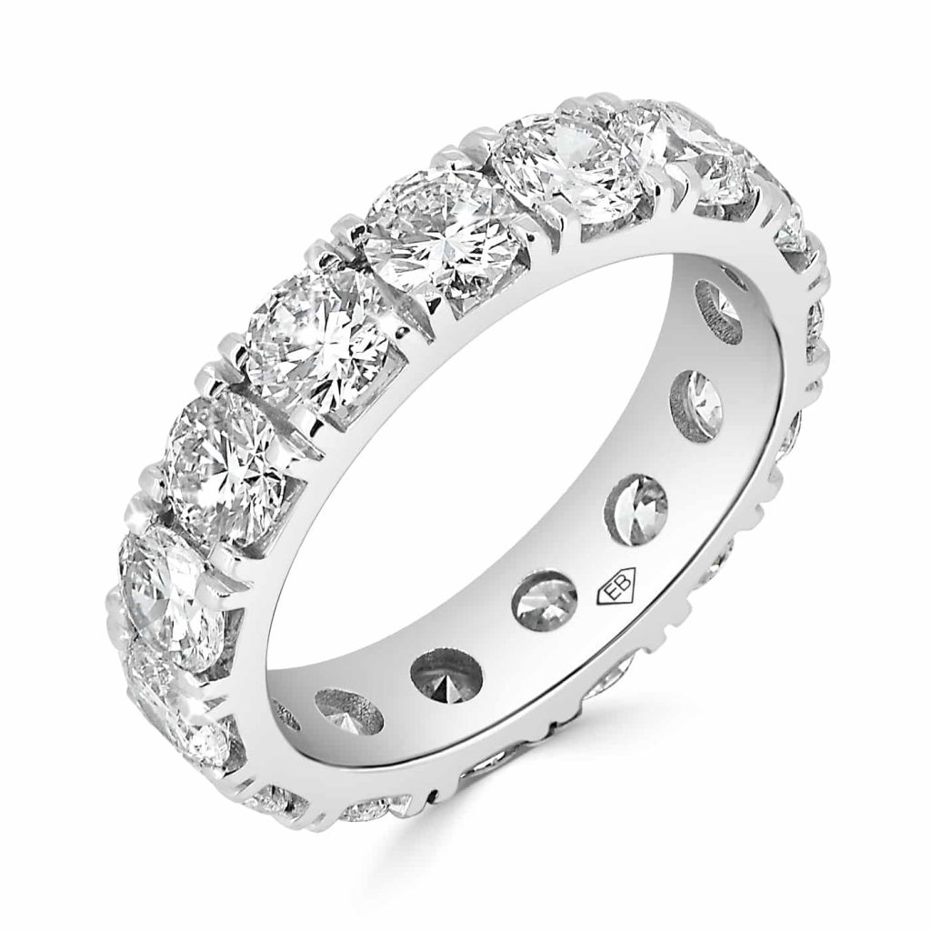 Round Diamond Wedding Band
