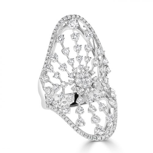 Diamond Claws Set Web Dress Ring