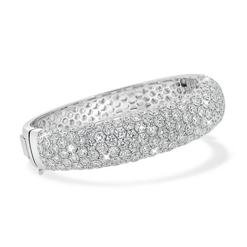 Diamond Bangle Round Diamonds Pave