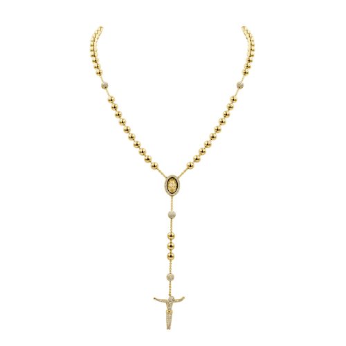 Large Rosary Diamond Necklace