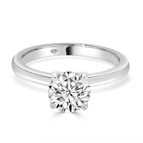 Round Cut Engagement Four Claws Ring 1.20 Ct