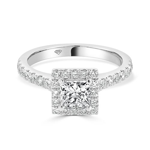 Princess Cut Diamond Engagement ring 0.71 Ct