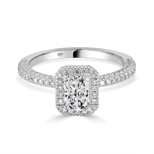 Radiant Cut Diamond Halo 0.70 Ct