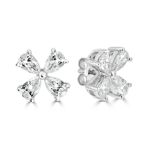 Pear Cut Diamond Stud Earrings