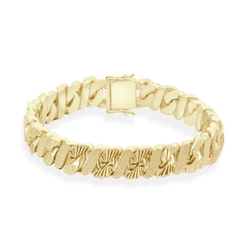 9ct Gold Chain Bracelet, Yellow Gold Bold Style That Commands Attention