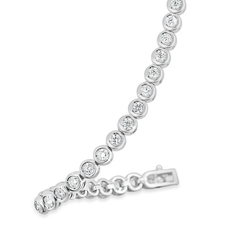 Natural Diamond Tennis Bracelet Timeless White Gold Elegance