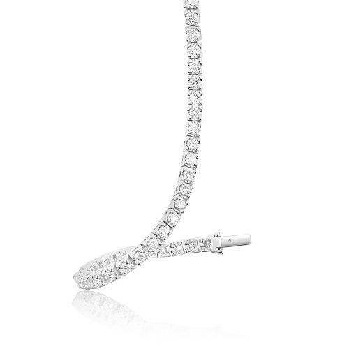 Tennis Bracelet in White Gold Timeless Elegance with Natural Diamonds