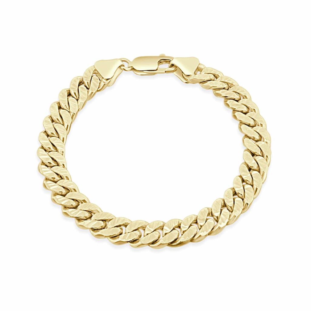 9ct gold curb link bracelet