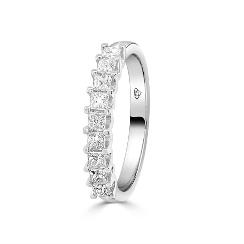 Women Gold Wedding Band Natural Diamond Brilliance in White Gold