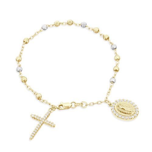 Rosary Bracelet Gold, 9kt Yellow Gold A Delicate Symbol of Faith and Style