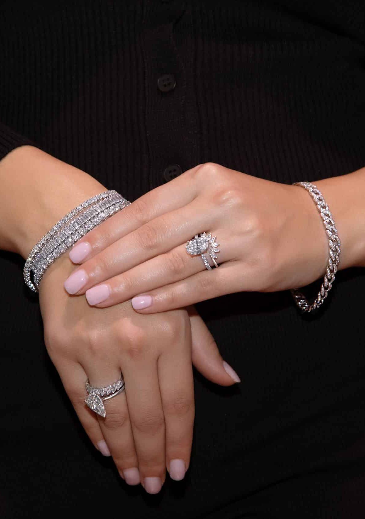 Elegant hands adorned with sparkling jewellry