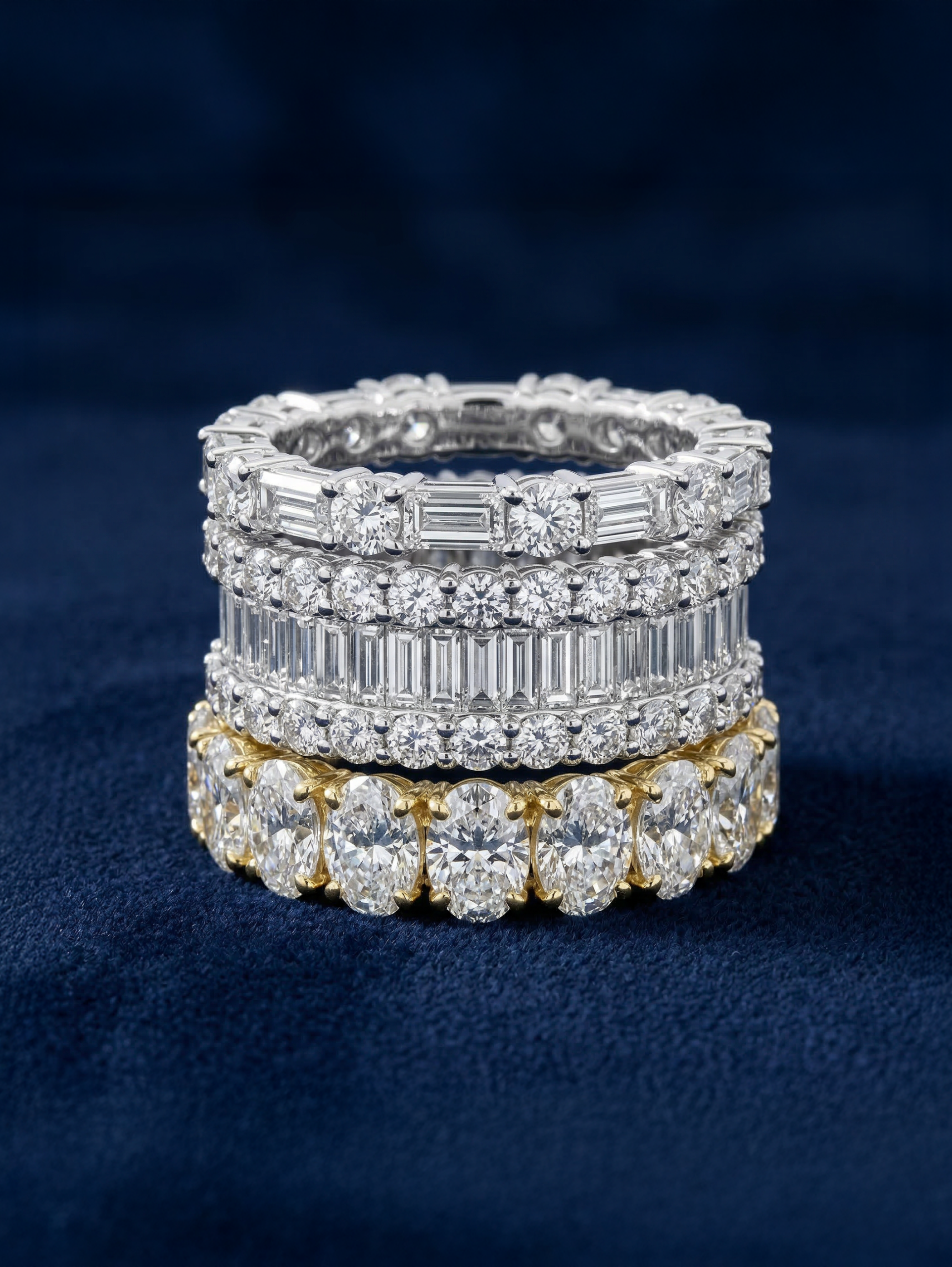 Round Brilliant and Baguette Cut Diamond…