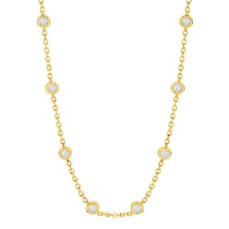 Bezel Set Diamond NecklaceBezel Set Necklace