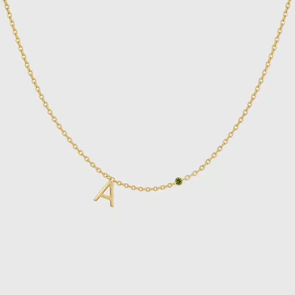 1 Letter & a Birthstone Necklace