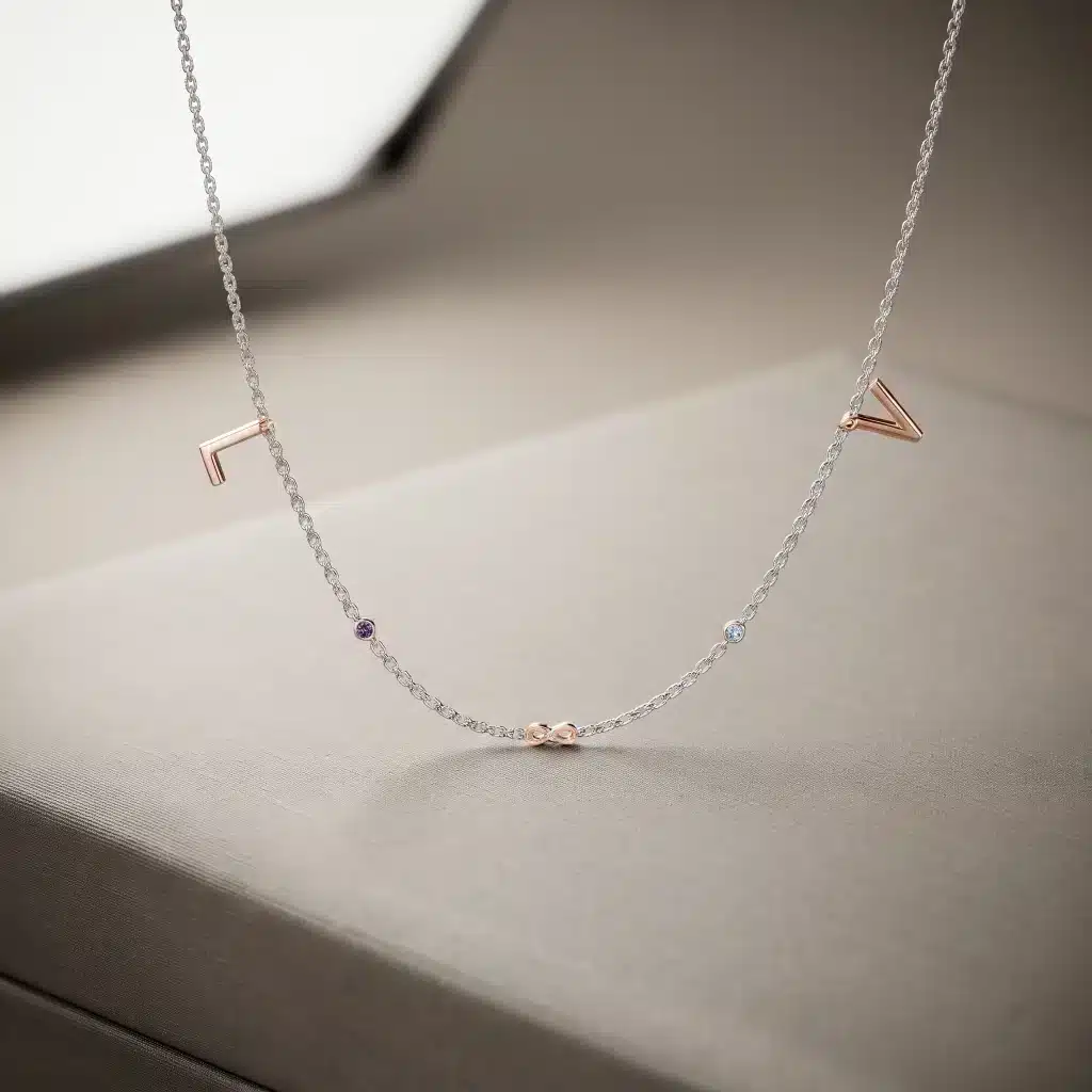 2 Letters, 2 Birthstones & a Charm Necklace