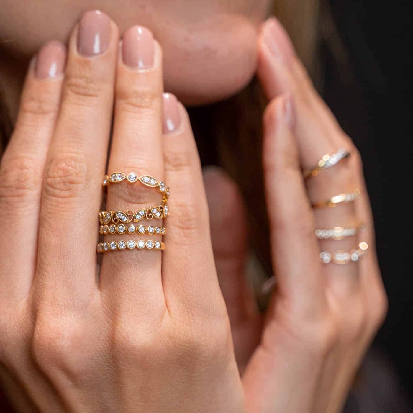 Diamond wedding bands