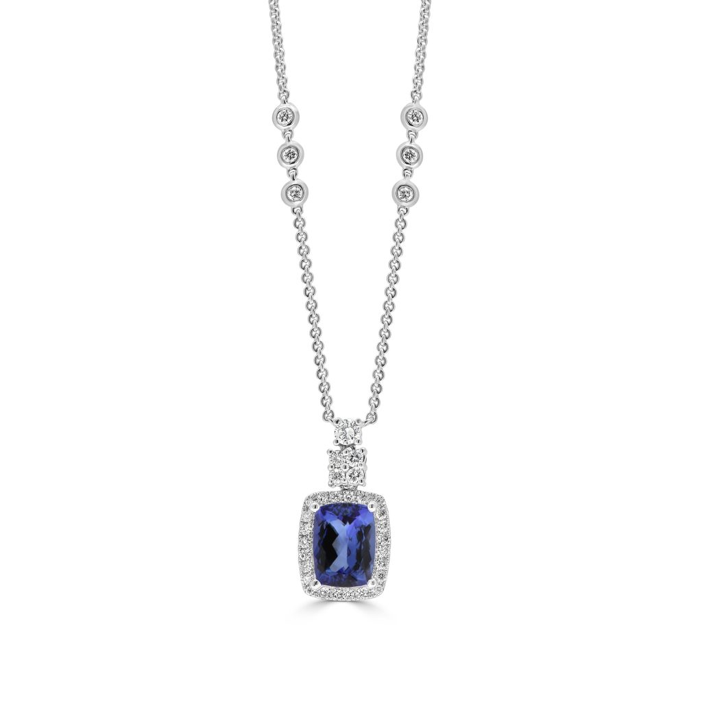 Topaz and Diamond Pendant