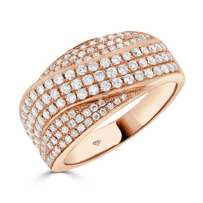 Diamond Dress Ring in Rose Gold