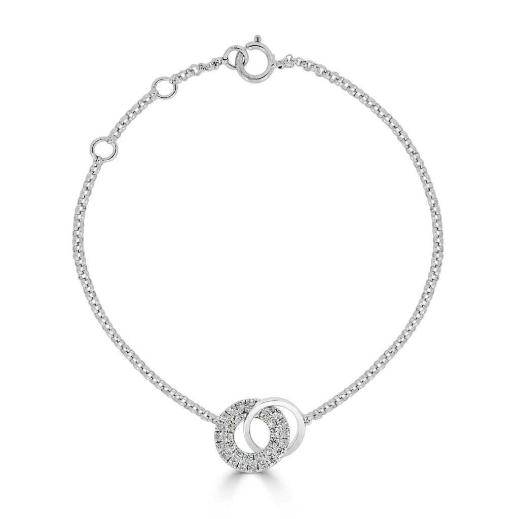 Two O Shaped Diamond Bracelet