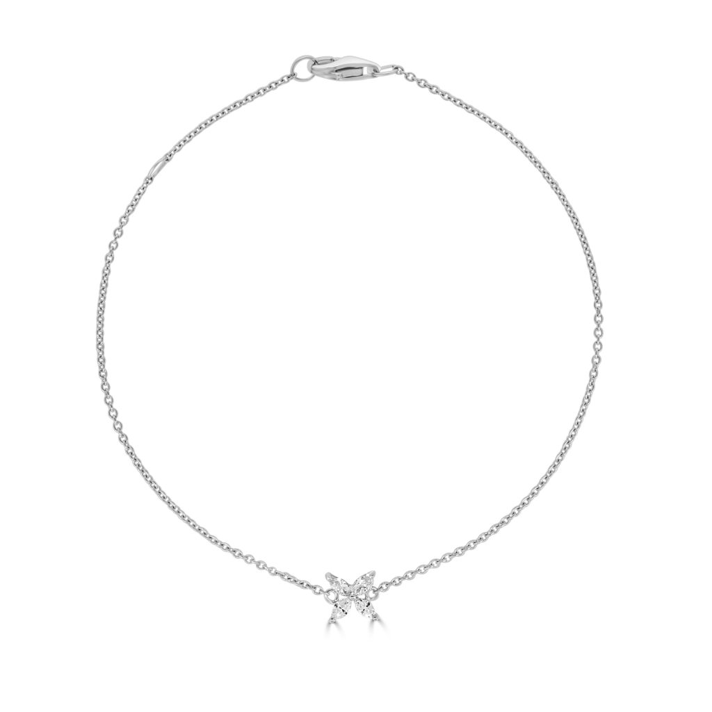 Marquise Flower Diamond Bracelet