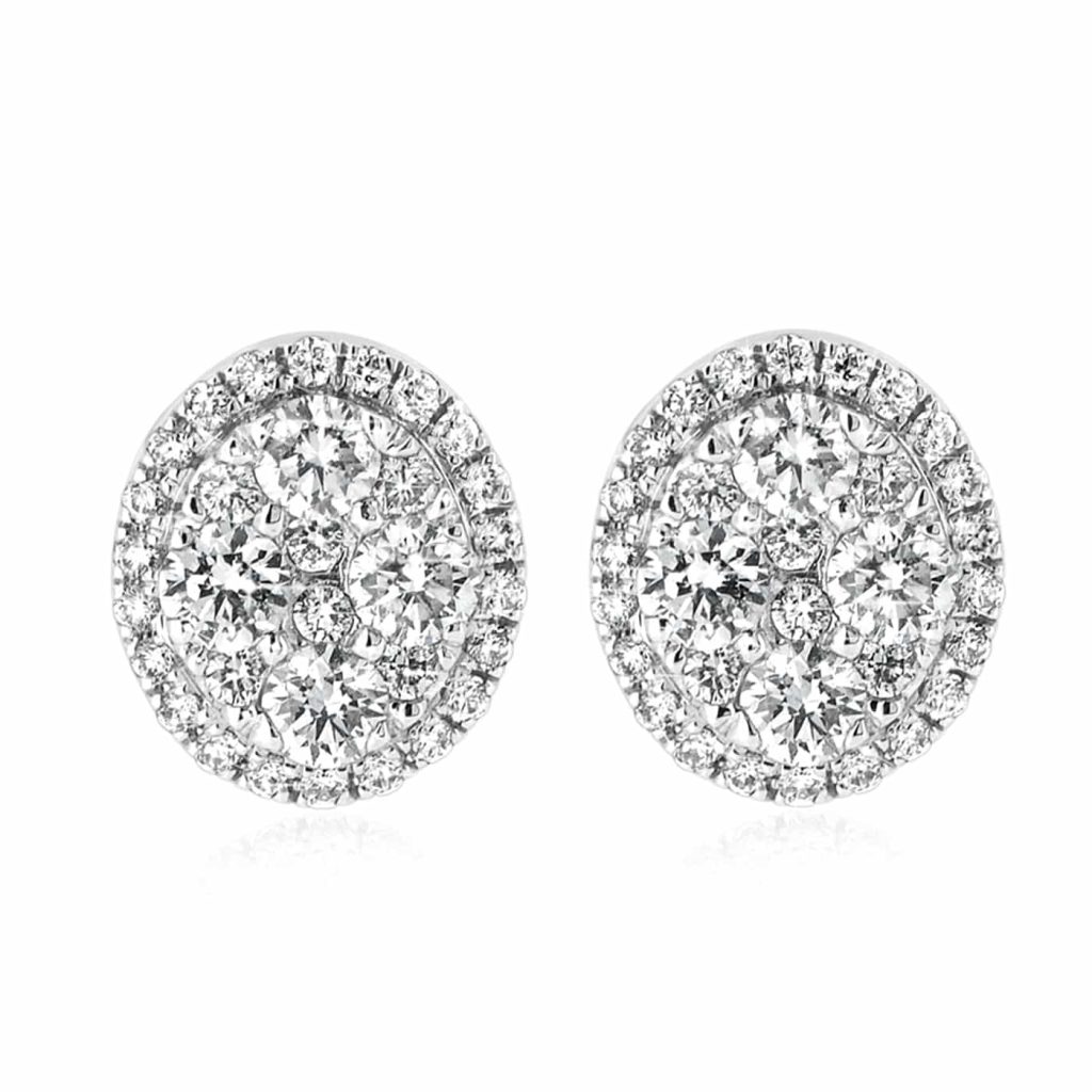 Round Dimaond Stud Earrings
