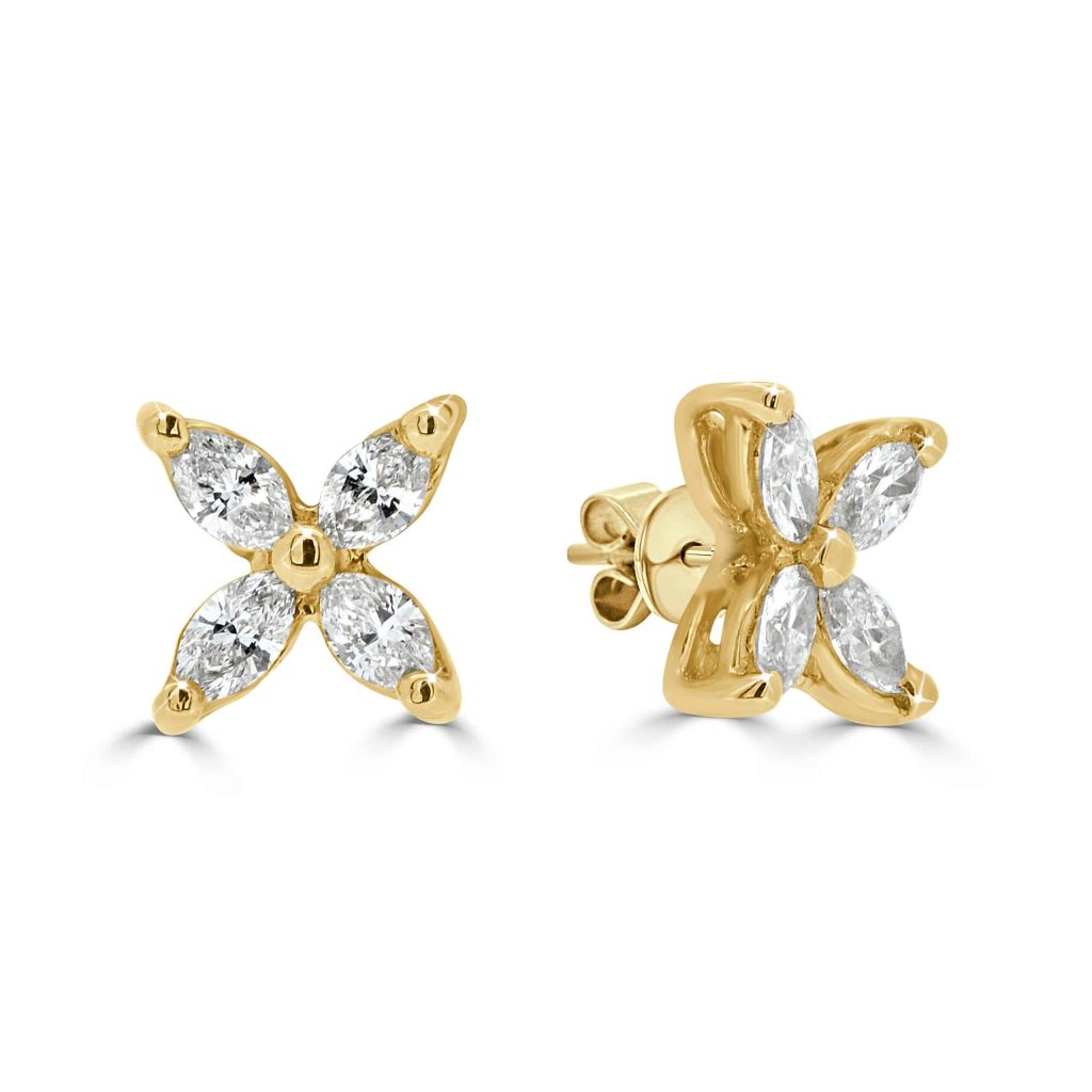 Marquise Diamond Stud Earrings