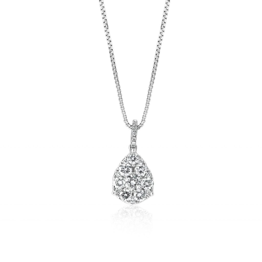 Diamond pendant white gold