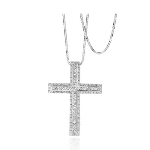 Diamond Cross Pendant Radiant Yellow Gold Brilliance