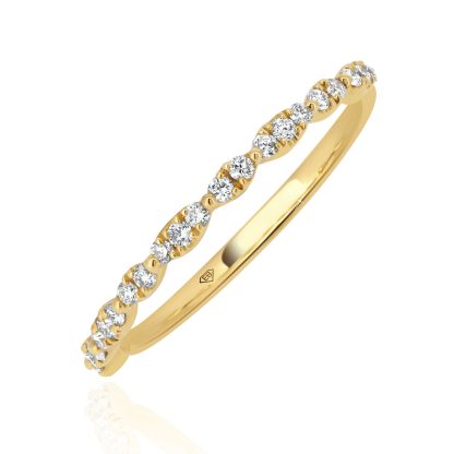 Round Diamond Wedding Band